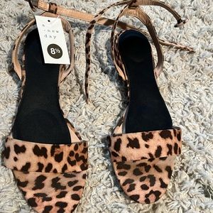 *SOLD* Animal print sandal with small heel